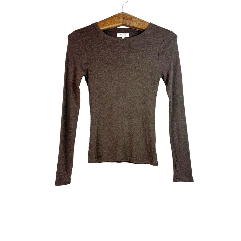 Madewell Brown Long Sleeve Shirt Size S Basic Classic Preppy